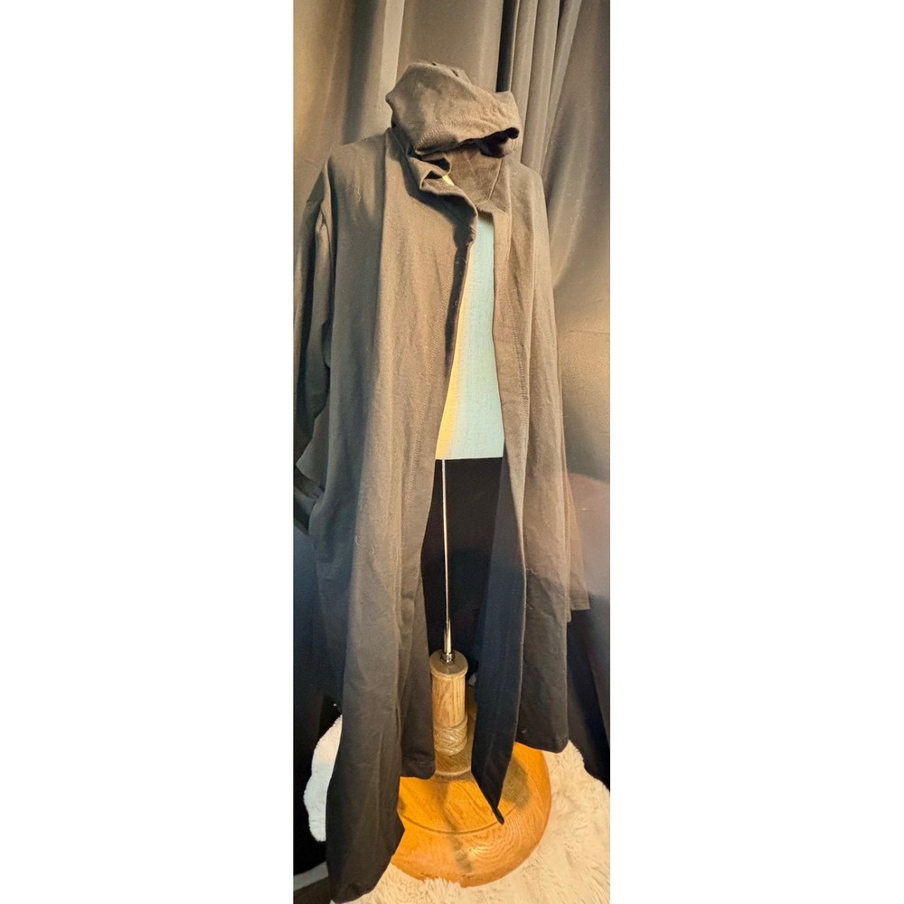 Foxblood Black Hooded Open Front Cardigan Gothic Wrap 5XL